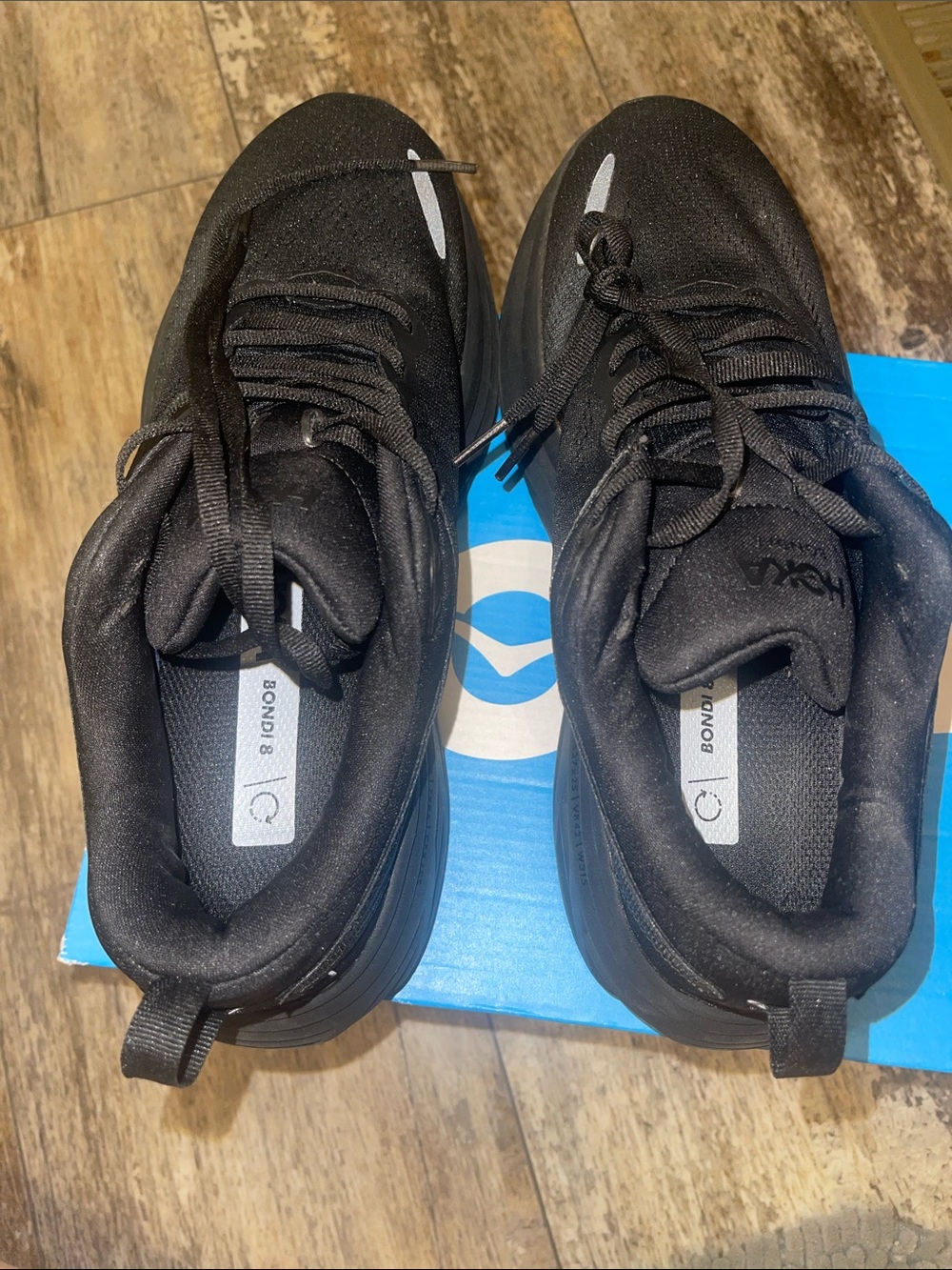 Hoka Black Cushioned Platform Running Shoes - Picture 2 of 6